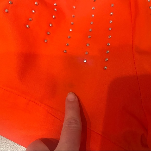 Orange Rhinestone Short - Picture 4 of 8